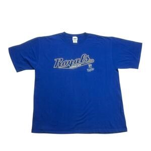 Vintage Kansas City Royals Shirt Mens XL Blue Short Sleeve MLB Baseball